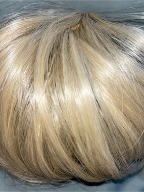 Blonde Hair ponytail bun Clip-In Accent - Platinum Blonde